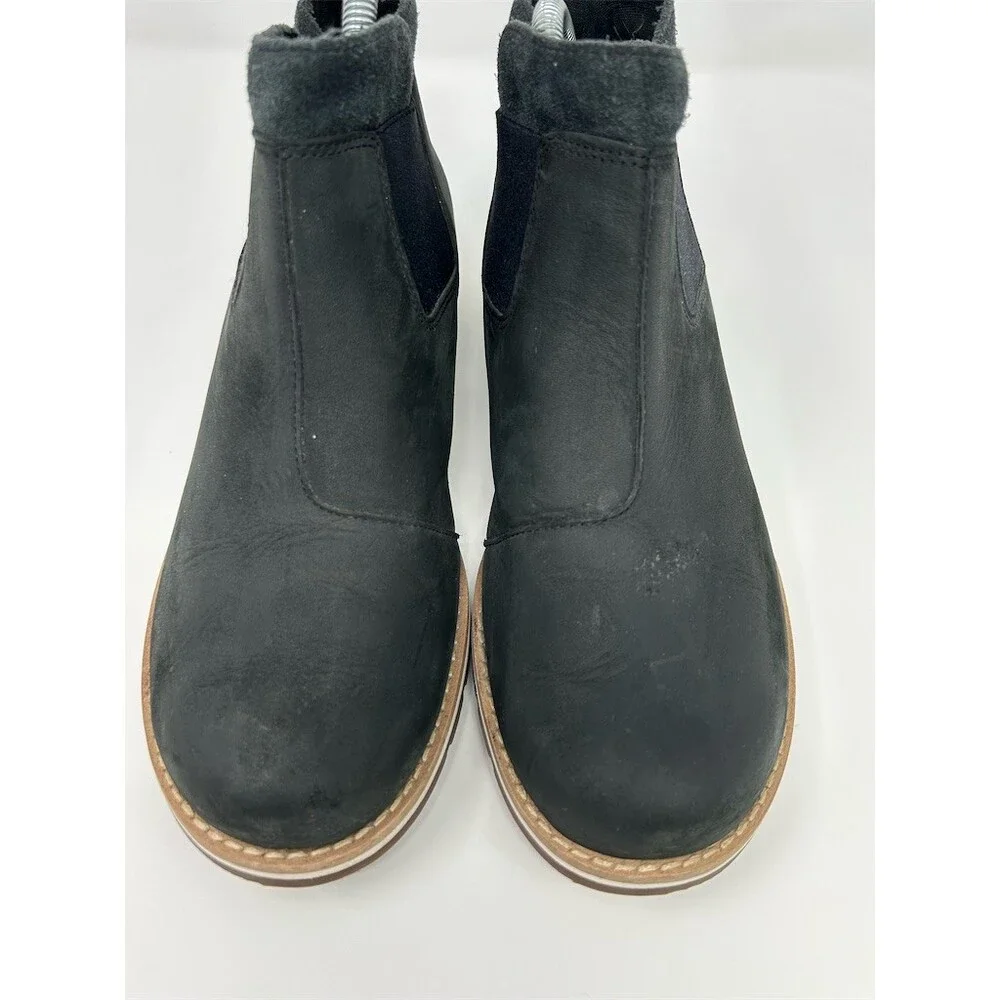 Chaco Cataluna Explorer Chelsea Ankle Boots Black Slip-On Lug Sole Size 8.5